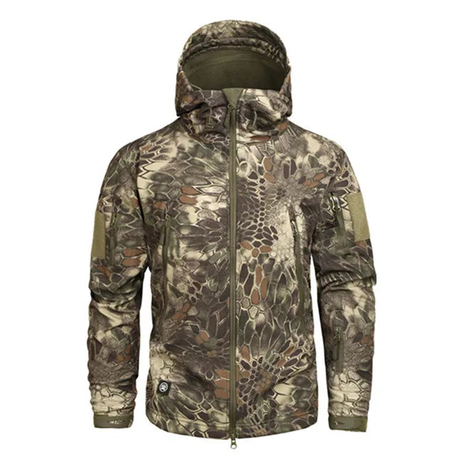 Chaqueta táctica de softshell Mege Shark Skin para hombre, impermeable, forro polar, cortavientos, 4XL