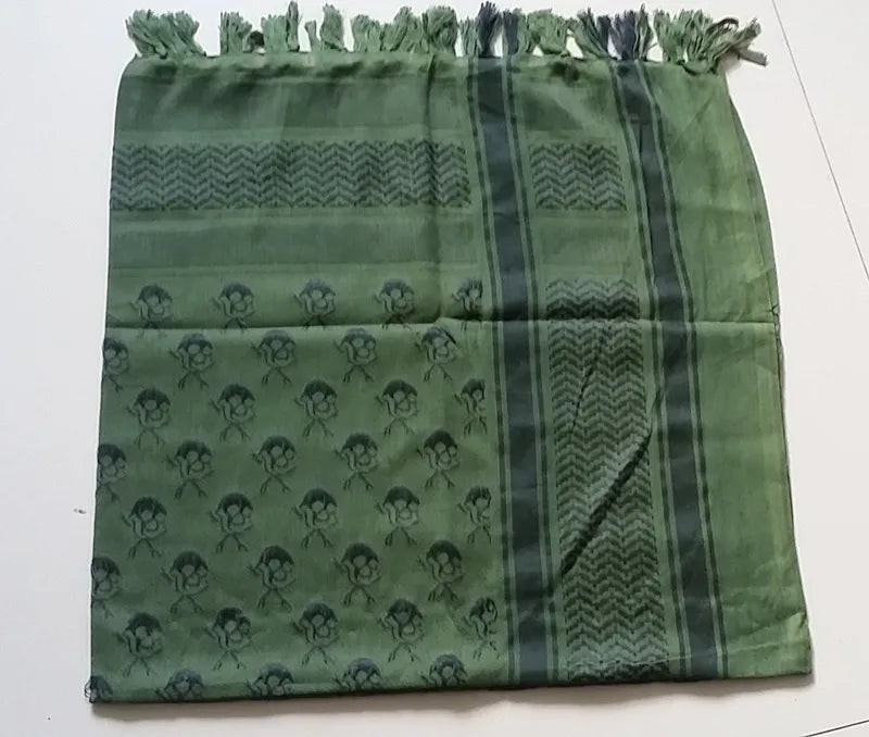 100%Cotton Thicker Arab Scarves Men Winter Keffiyeh Windproof Scarf Muslim Hijab Shemagh Tactical Desert Square Wargame