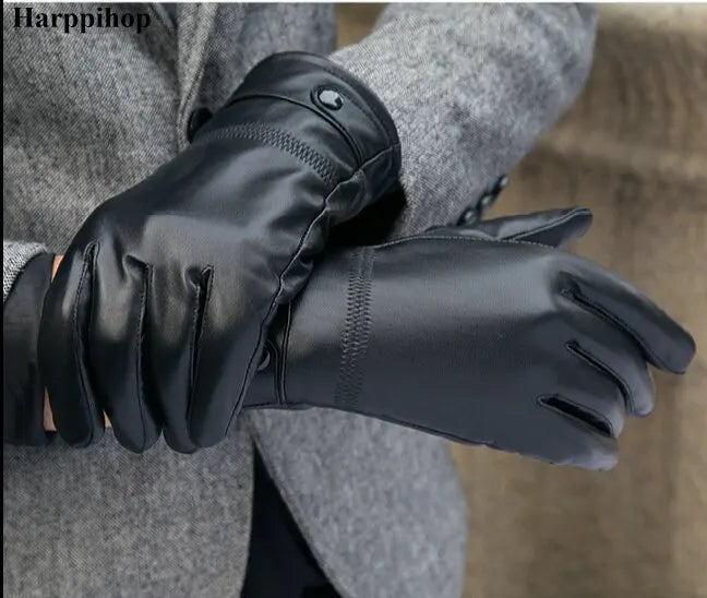 2024 Leather Gloves,Genuine Leather,Black,brown Color,leather Gloves Men ,Leather Winter Gloves Warm,brand Mittens