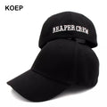 KOEP SOA Black Hats Sons of Anarchy for Reaper Crew Fitted Baseball Cap Women Letters Embroidered Hip Hop Hat for Men