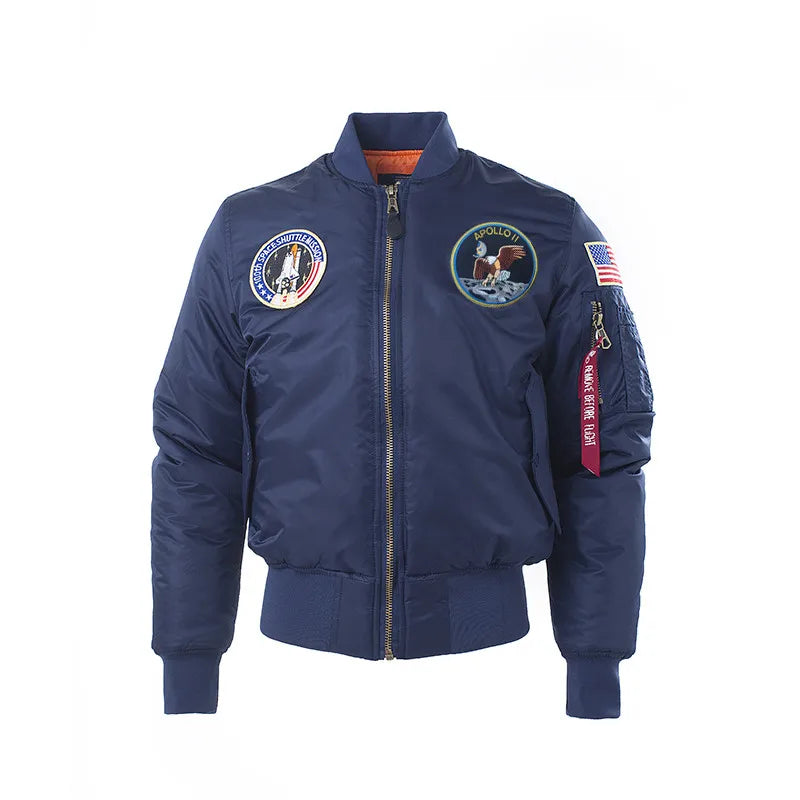 Apollo Winter Thick US Air Force Pilot Flight Bomber Jacket Ma-1 Reversible Padding Custom Available Oem Factory Puffer for Me