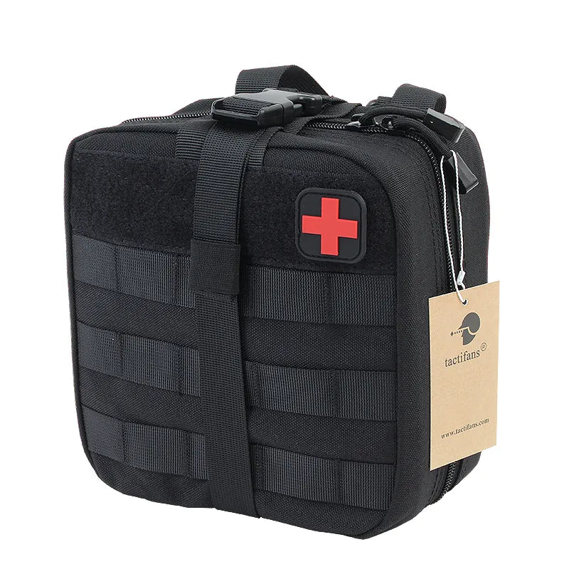 TACTIFANS First Aid Pouch Patch Bag Molle Hook and Loop Amphibious Tactical Medical Kit EMT Emergency EDC Rip-Away Survival IFAK