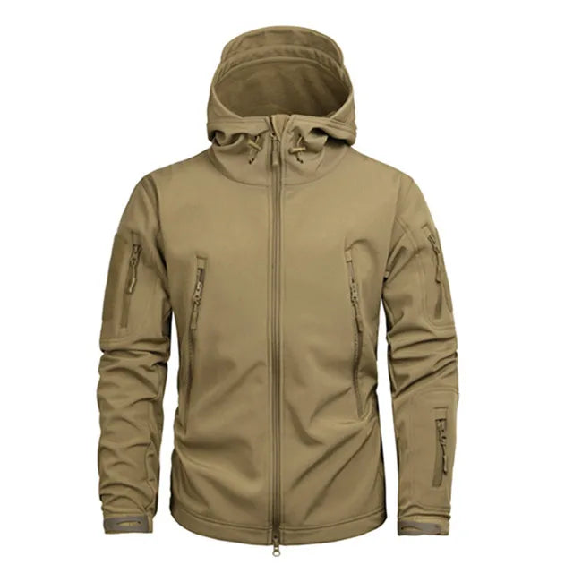 Chaqueta táctica de softshell Mege Shark Skin para hombre, impermeable, forro polar, cortavientos, 4XL