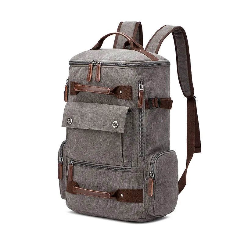 Ryggsäck för män, vintage ryggsäck i canvas, skolväska, reseväska för män, ryggsäck med stor kapacitet, laptopryggsäck, hög kvalitet
