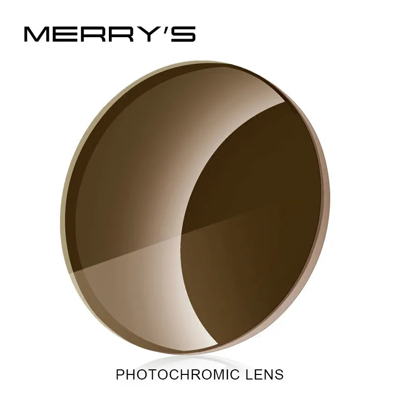 Lentes graduadas fotocromáticas MERRYS Serie 1.56 1.61 1.67 de resina CR-39 asféricas para miopía y gafas de sol