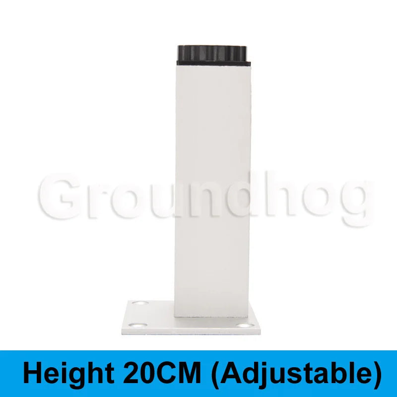4pcs/Lot Aluminum Alloy Furniture Leg Adjustable Silver Square TV Cabinet Sofa Feet Height 50-30cm
