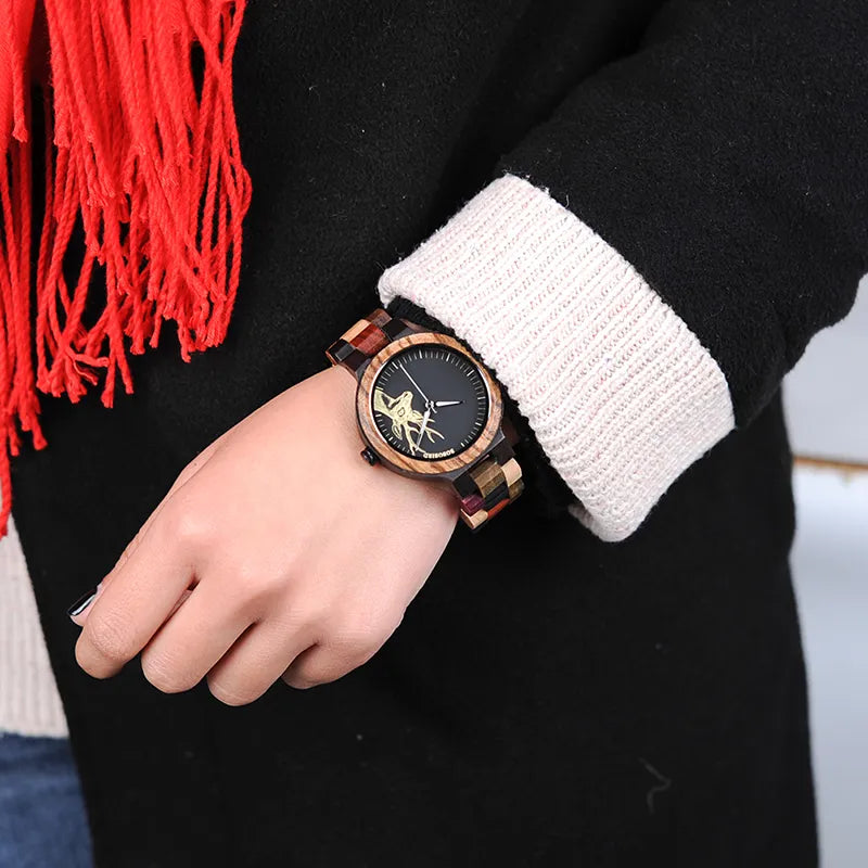 Reloj para mujer BOBO BIRD de madera para parejas, hombres y mujeres, regalo especial de aniversario, cumpleaños o San Valentín, reloj de pulsera personalizado, dropshipping
