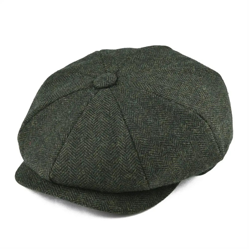 Gorra tipo boina de lana con diseño de espiga BOTVELA, estilo Gatsby retro de 8 paneles, para hombre y mujer, colores negro, marrón, verde, azul marino y café