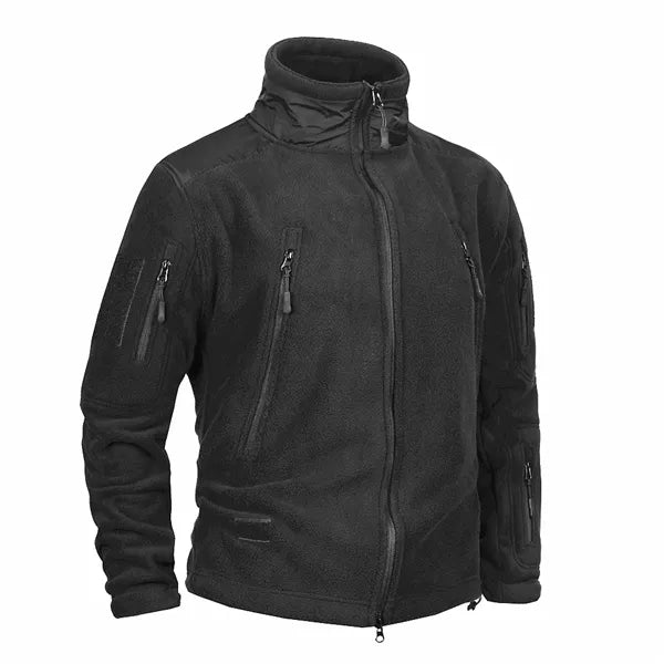Mege Brand Clothing Coat Men Thicken Warm Military Army Fleece Jacket Patchwork Multi Pockets Polartec Men's Jacket and Coats