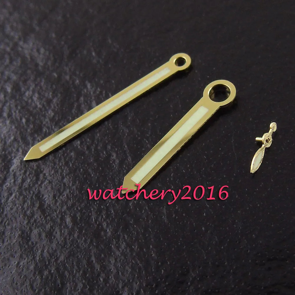 Nuevas agujas de color amarillo dorado para relojes con movimiento UNITAS ETA 6497 6498 ST 3600 3620