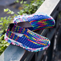 Women Shoes Summer Flats Female Loafers Women Casual Flat Woven Shoe Breathable Sneakers Slip on Colorful Mujer Plus Size 41