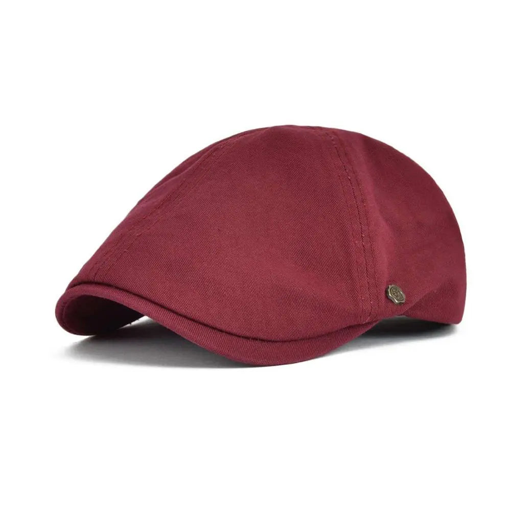 VOBOOM Casquette plate classique en coton pour hommes et femmes, style gavroche, béret décontracté de couleur unie ou camouflage pour toutes les saisons