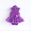 Newborn Baby Girl Dress Summer Girls Baptism Party Dress & Headband Short Sleeves Infant Dresses Girls Clothing