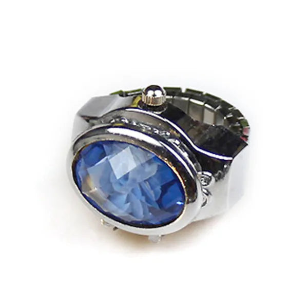 Fashion Women Ring Watch Elliptical Stereo Flower Ladies Clamshell Watches Adjustable Rings Quartz Watches Gifts for Women Ring