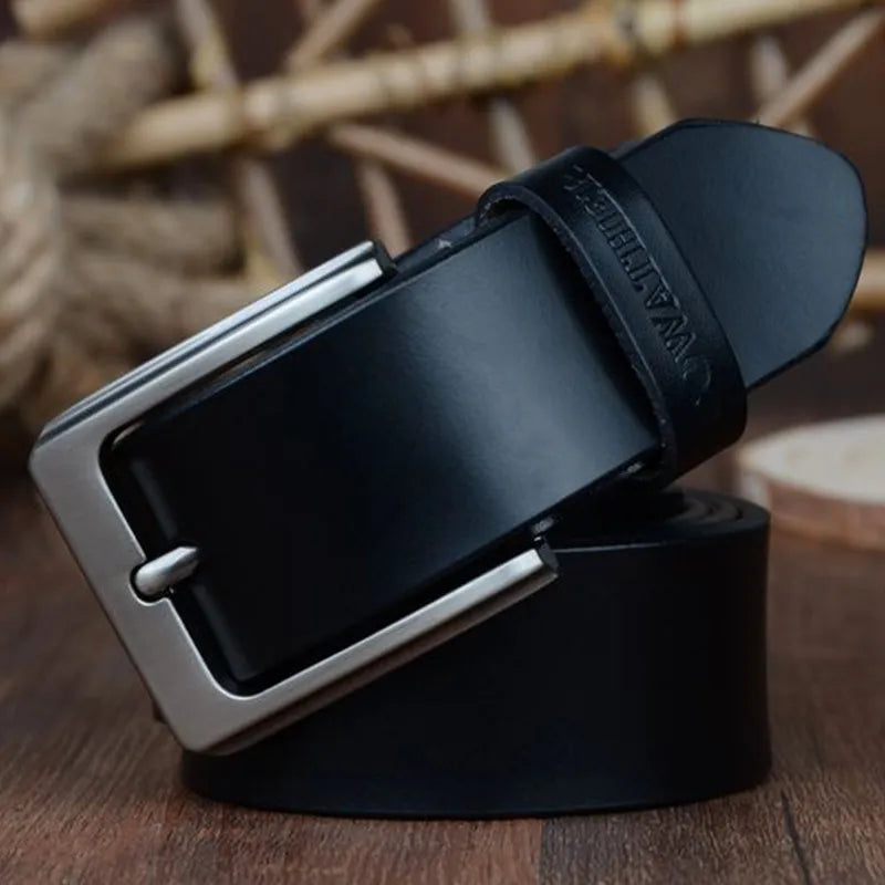 COWATHER Men Belt Cow Genuine Leather Designer Belts for Men High Quality Fashion Vintage Male Strap for Jeans Cow Skin XF002