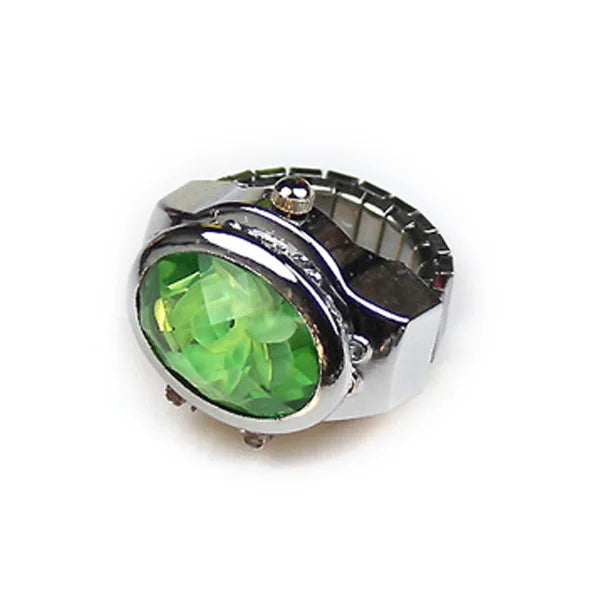 Fashion Women Ring Watch Elliptical Stereo Flower Ladies Clamshell Watches Adjustable Rings Quartz Watches Gifts for Women Ring