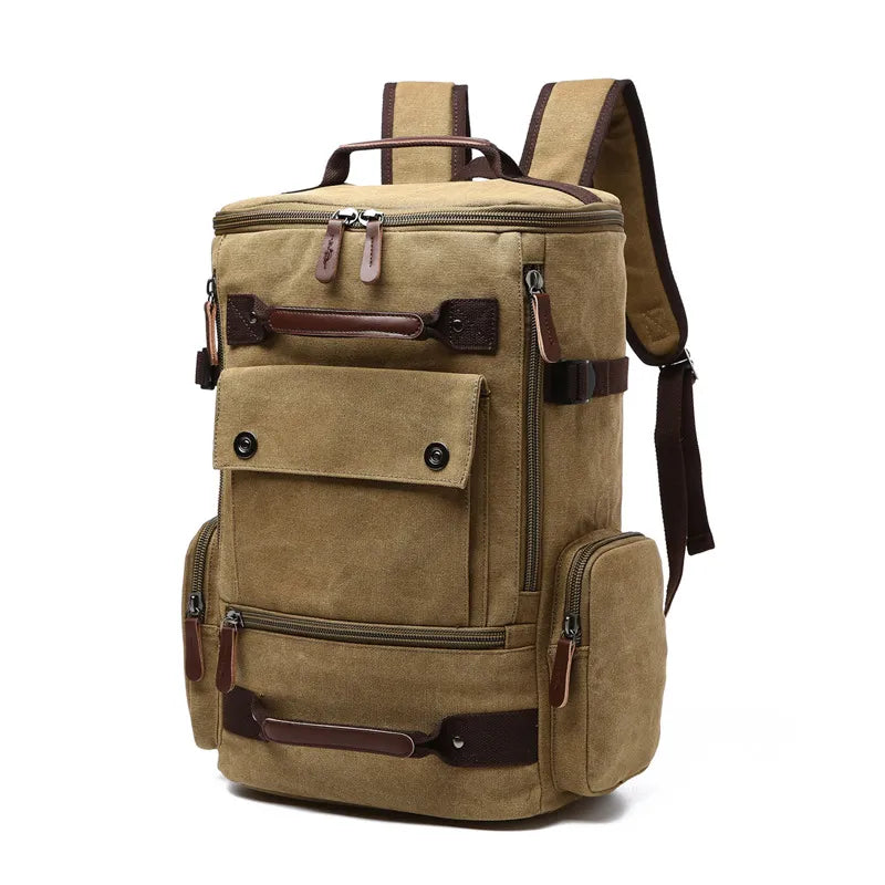Ryggsäck för män, vintage ryggsäck i canvas, skolväska, reseväska för män, ryggsäck med stor kapacitet, laptopryggsäck, hög kvalitet