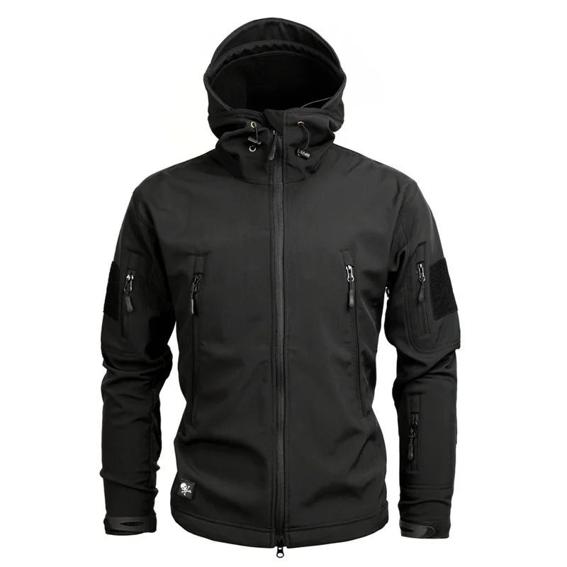 Chaqueta tipo soft shell de piel de tiburón para hombre, otoño-invierno; ropa militar impermeable, chaqueta de camuflaje.
