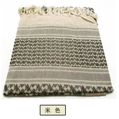 100%Cotton Thicker Arab Scarves Men Winter Keffiyeh Windproof Scarf Muslim Hijab Shemagh Tactical Desert Square Wargame
