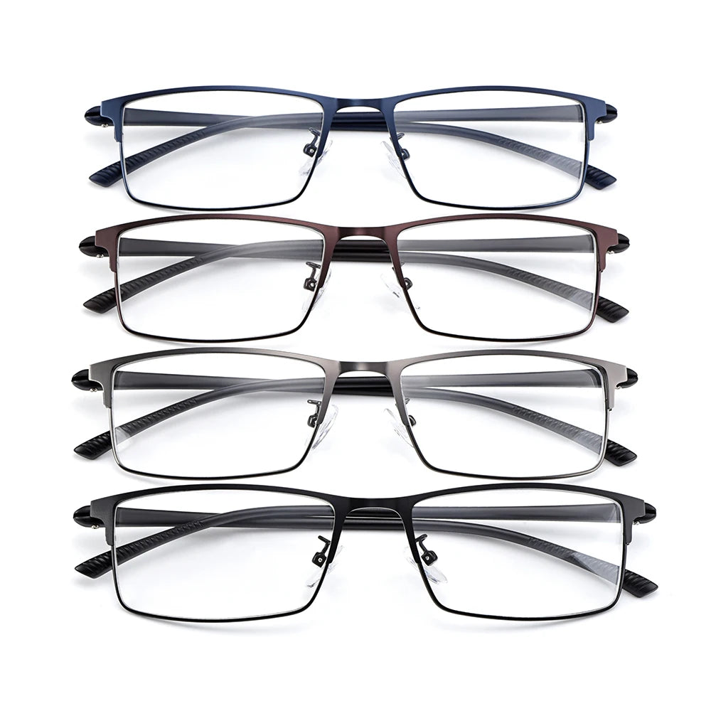 Gmei Optical Men Titanium Alloy Eyeglasses Frame for Men Eyewear Flexible Temple Legs IP Electroplating Alloy Material Y2529