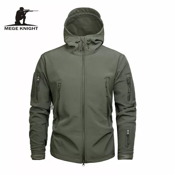 Mege Brand Clothing Autumn Men's Military Camouflage Fleece Jacket Army Tactical Clothing  Male Camouflage Windbreakers