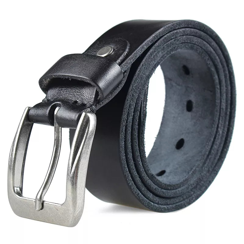 MEDYLA Men Top Layer Leather  Casual High Quality Belt Vintage Design Pin Buckle Genuine Leather Belts for Men Original Cowhide
