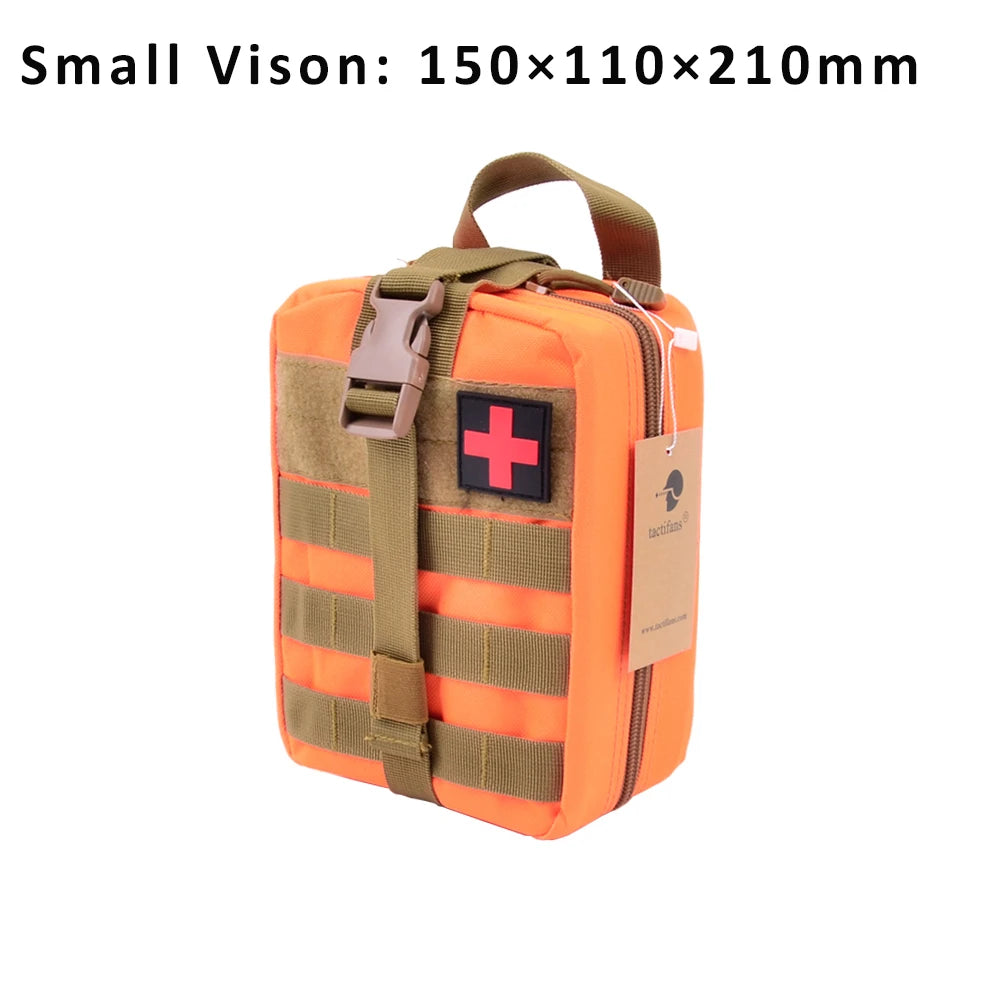 TACTIFANS First Aid Pouch Patch Bag Molle Hook and Loop Amphibious Tactical Medical Kit EMT Emergency EDC Rip-Away Survival IFAK