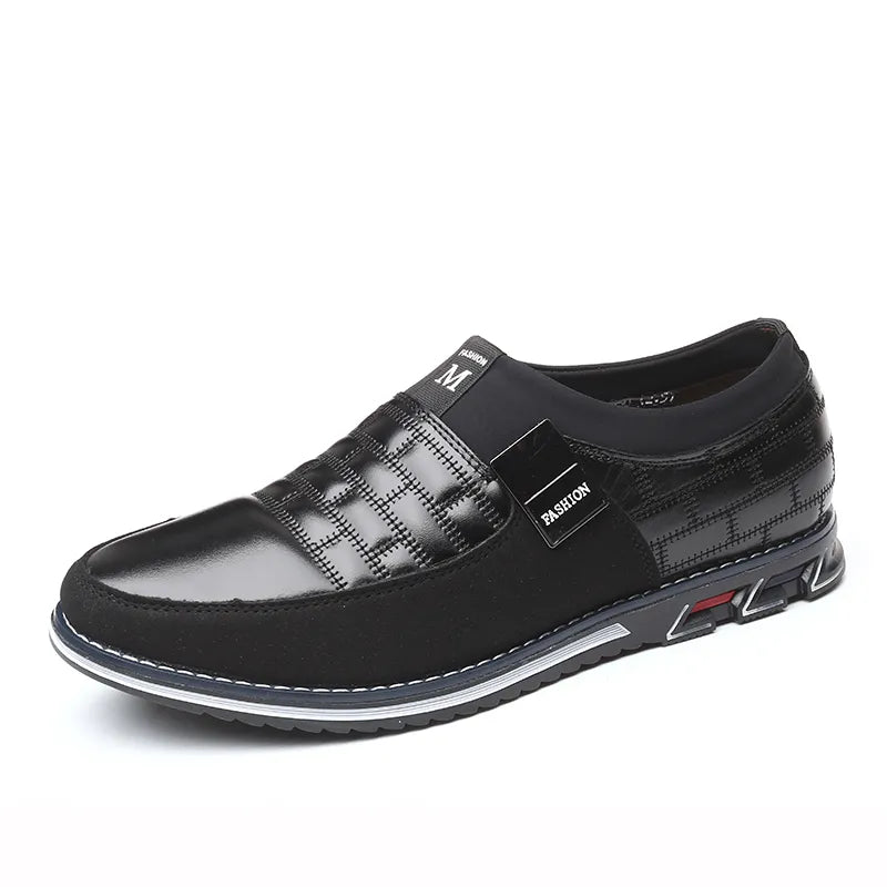 Leather Men Casual Shoes Classical Brand Mens Loafers Moccasins Breathable Slip on Black Driving Shoes Big Size