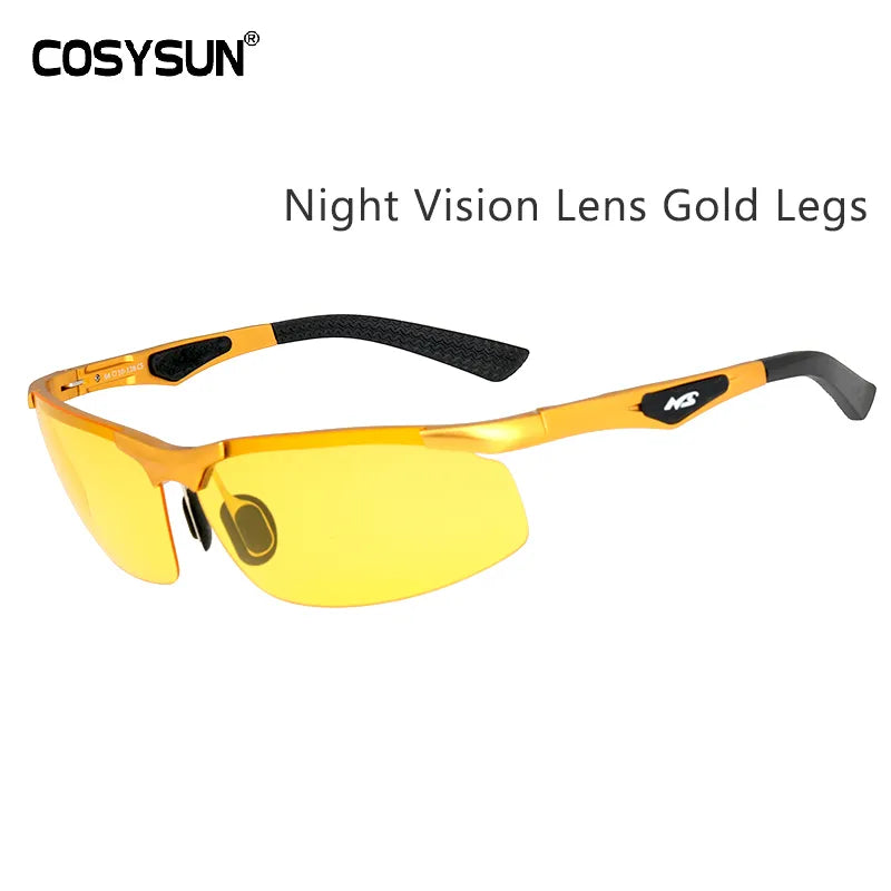 Night Vision Driving Glasses Men Night Driver Goggle Men Sunglasses for Night Vision Lens Aluminium Alloy Night Sunglasses Men