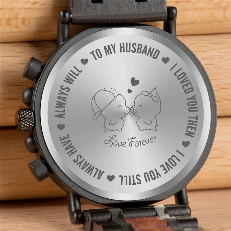 Customized BOBOBIRD Wood Watch Engrave Your Personalized Logo on the Back Cover Relogio Masculino Gift With Wooden Box L-S18-1