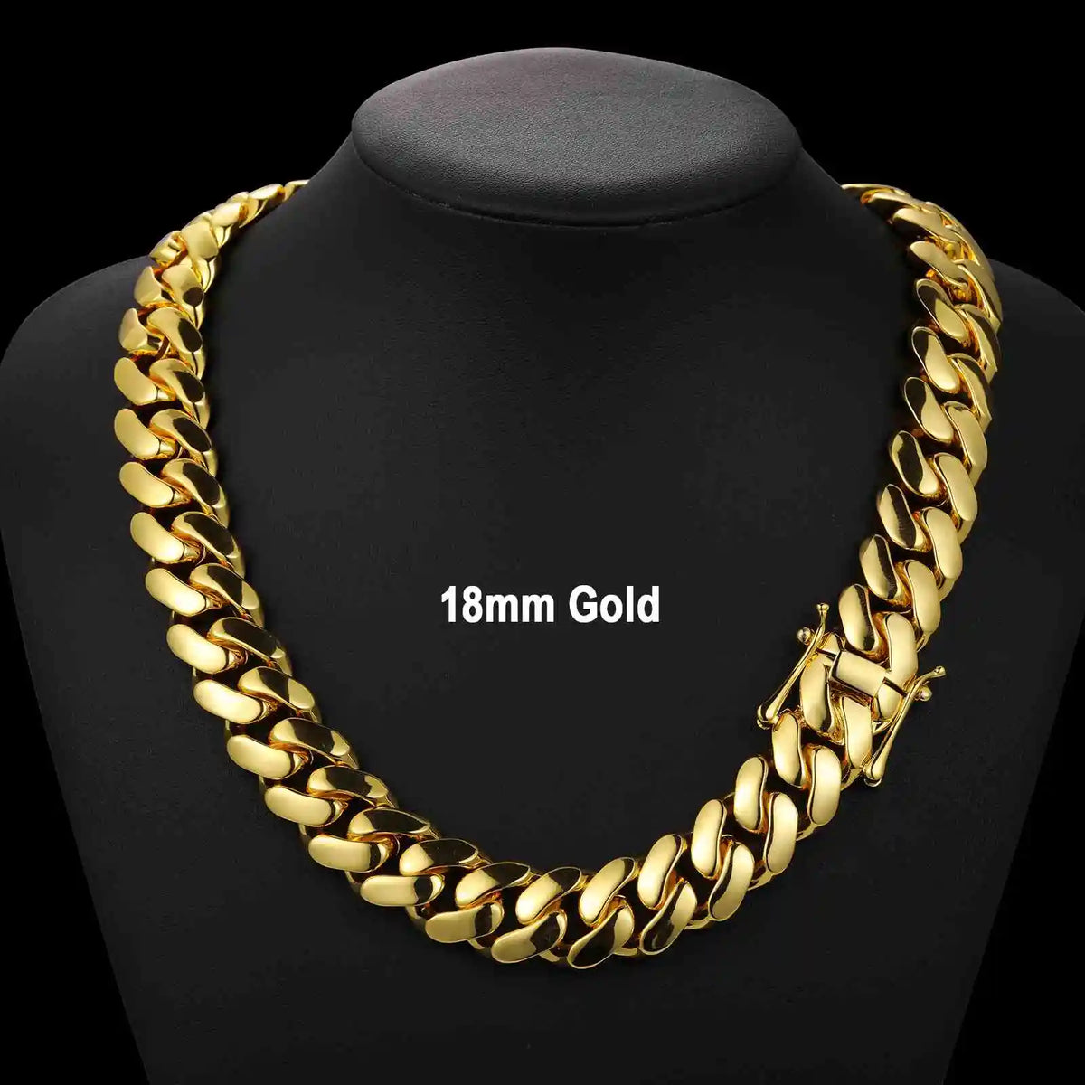 Collar de cadena cubana Miami de lujo estilo hip hop, eslabones de 10mm-22mm de plata de ley 925 maciza con diamantes de moissanita tipo "iced out" y cierre de hebilla