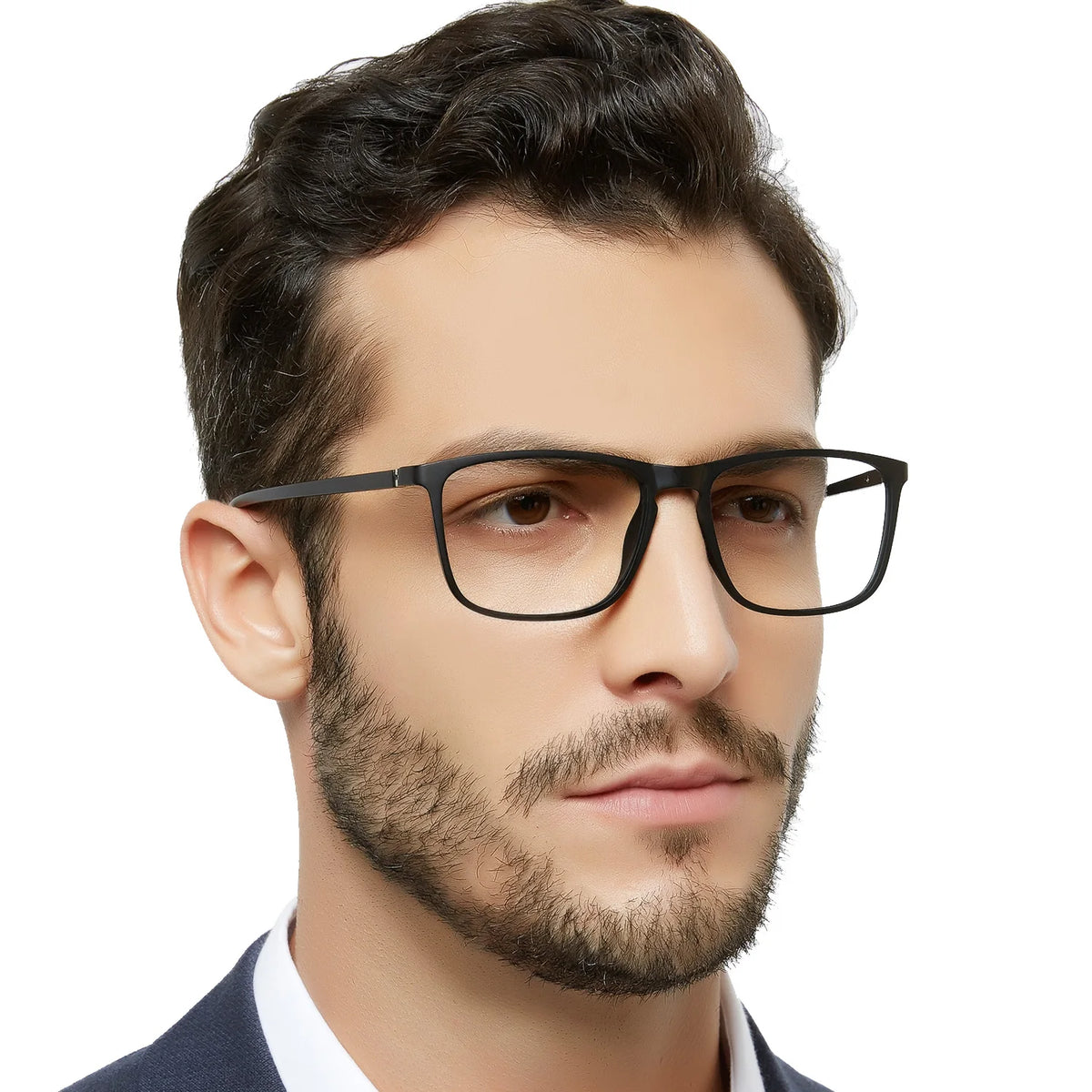 Gafas de lectura con filtro de luz azul para hombre, lentes transparentes para computadora, gafas de lectura con aumento, dioptrías para presbicia +1.0 +2.5