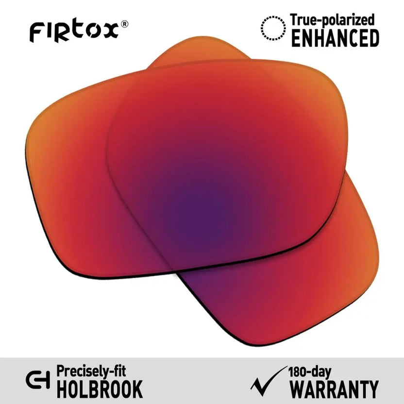 Firtox True UV400 polariserade ersättningslinser för Oakley Holbrook OO9102-solglasögon (endast kompatibla linser) - flera färger