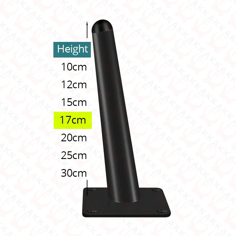 KAK 4Pcs Black Furniture Leg Gold Table Feet Replacement Cabinet Sofa Metal Feet With Screws 800KG Non-Punch Furniture Hardware