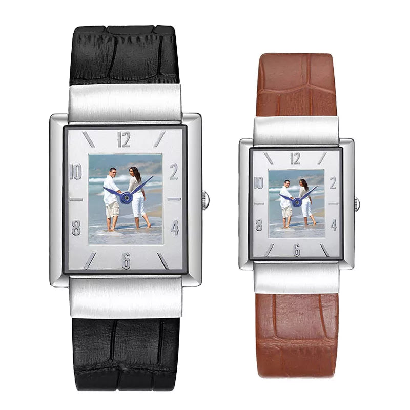 CL054 Custom Photo Watch Couples DIY Watches for Men Women Lovers Put Your Own Image Personalized Birthday Gift Watch