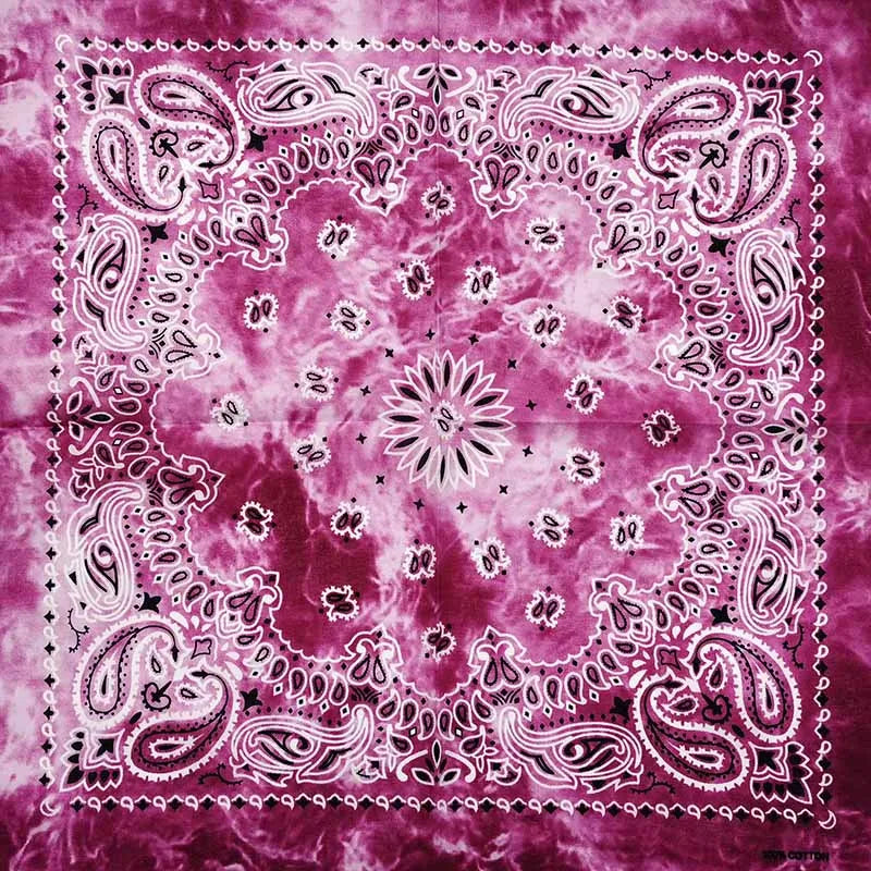 New Fashion Hip Hop 100% Cotton Bandana Square Scarf 55cm*55cm Black Red Paisley Headband Printed for Women/Men/Boys/Girls