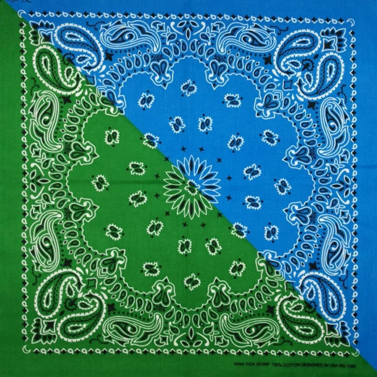 New Fashion Hip Hop 100% Cotton Bandana Square Scarf 55cm*55cm Black Red Paisley Headband Printed for Women/Men/Boys/Girls