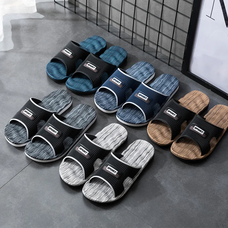 Summer Men Home Slippers Soft Indoor House Shoes Women Slides Sleepers Slipers Bathroom Room Bedroom for Guests Big Size 48 49