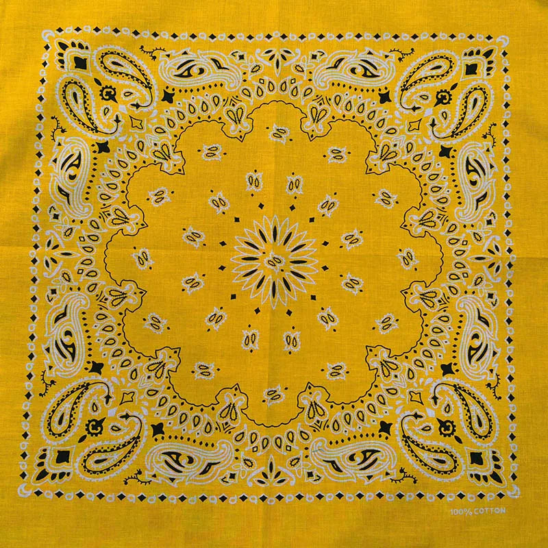 New Fashion Hip Hop 100% Cotton Bandana Square Scarf 55cm*55cm Black Red Paisley Headband Printed for Women/Men/Boys/Girls