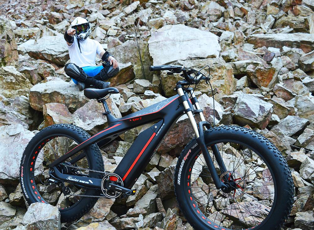 Bicicleta eléctrica de montaña con neumáticos anchos, venta al por mayor de fábrica, 48V, motor Bafang 1000W, 8 velocidades, cuadro de fibra de carbono, suspensión.