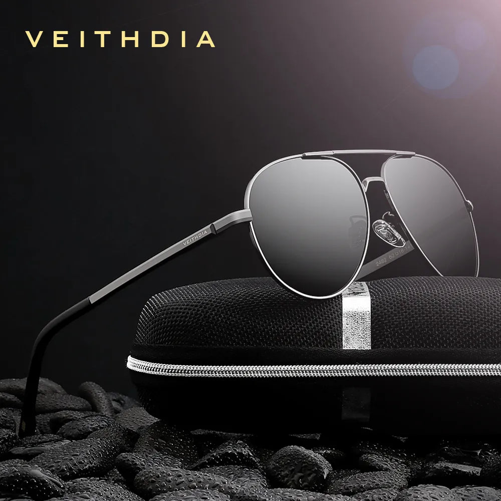 VEITHDIA Men's Sunglasses Fashion Brand Designer Driving Polarized UV400 Lens Outdoor Male Sun Glasses Sports Eyeglasses  1306