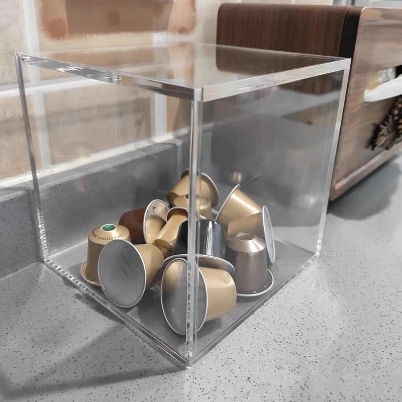 Soporte transparente para cápsulas de café, compatible con Dolce Gusto y Nespresso, caja de almacenamiento de acrílico para cápsulas de café, accesorios para el hogar