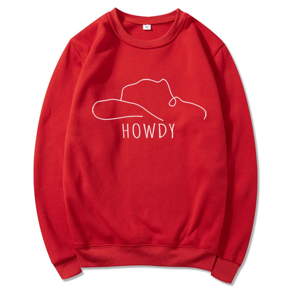 Howdy Hat Sweatshirt Country Western Shirts Rodeo Fashion Cowgirl Style Christmas Gift Shirt Country Music Top Tee Graphic Shirt