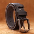Top Cow Genuine Leather Belts for Men Luxury Designer Fashion Style Vintage Brown Cowboy Male Belt