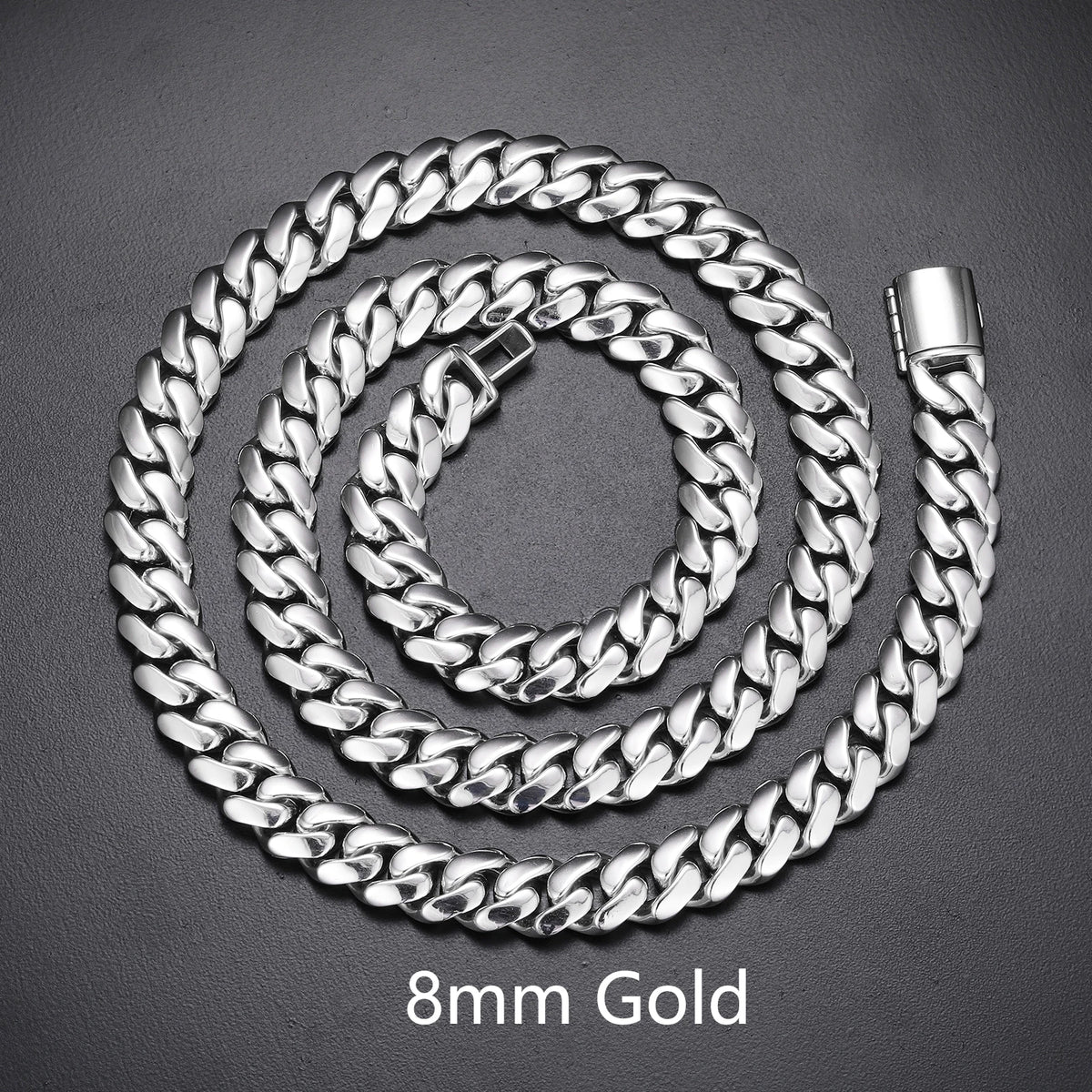 Collar de cadena cubana Miami de lujo estilo hip hop, eslabones de 10mm-22mm de plata de ley 925 maciza con diamantes de moissanita tipo "iced out" y cierre de hebilla