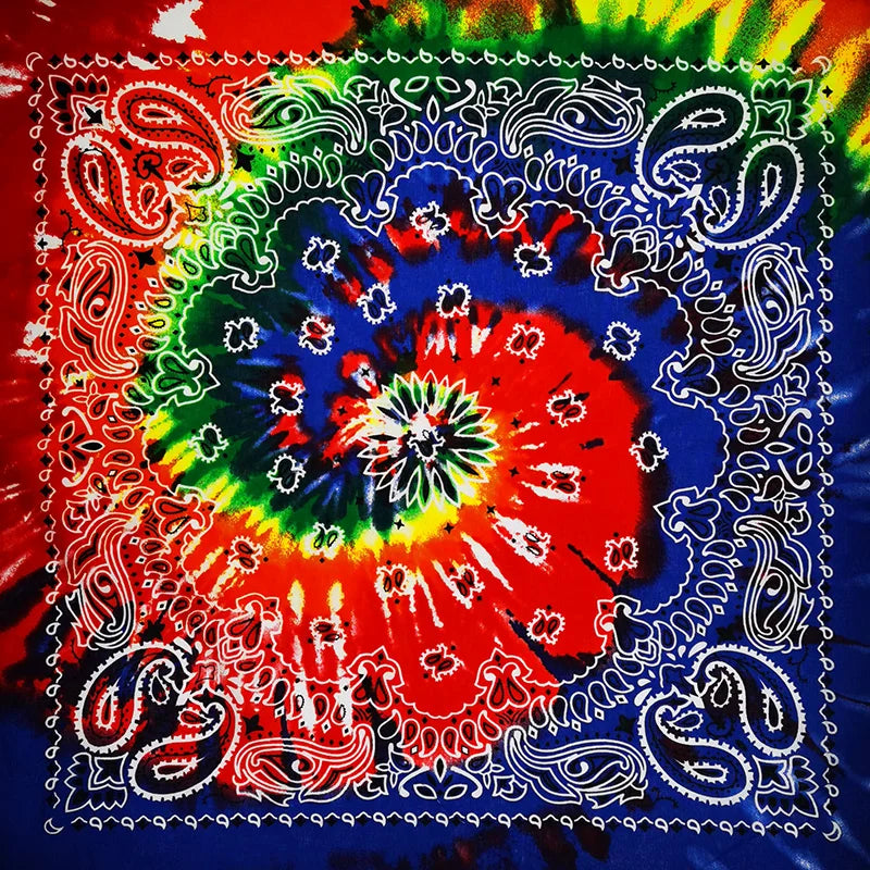 New Fashion Hip Hop 100% Cotton Bandana Square Scarf 55cm*55cm Black Red Paisley Headband Printed for Women/Men/Boys/Girls