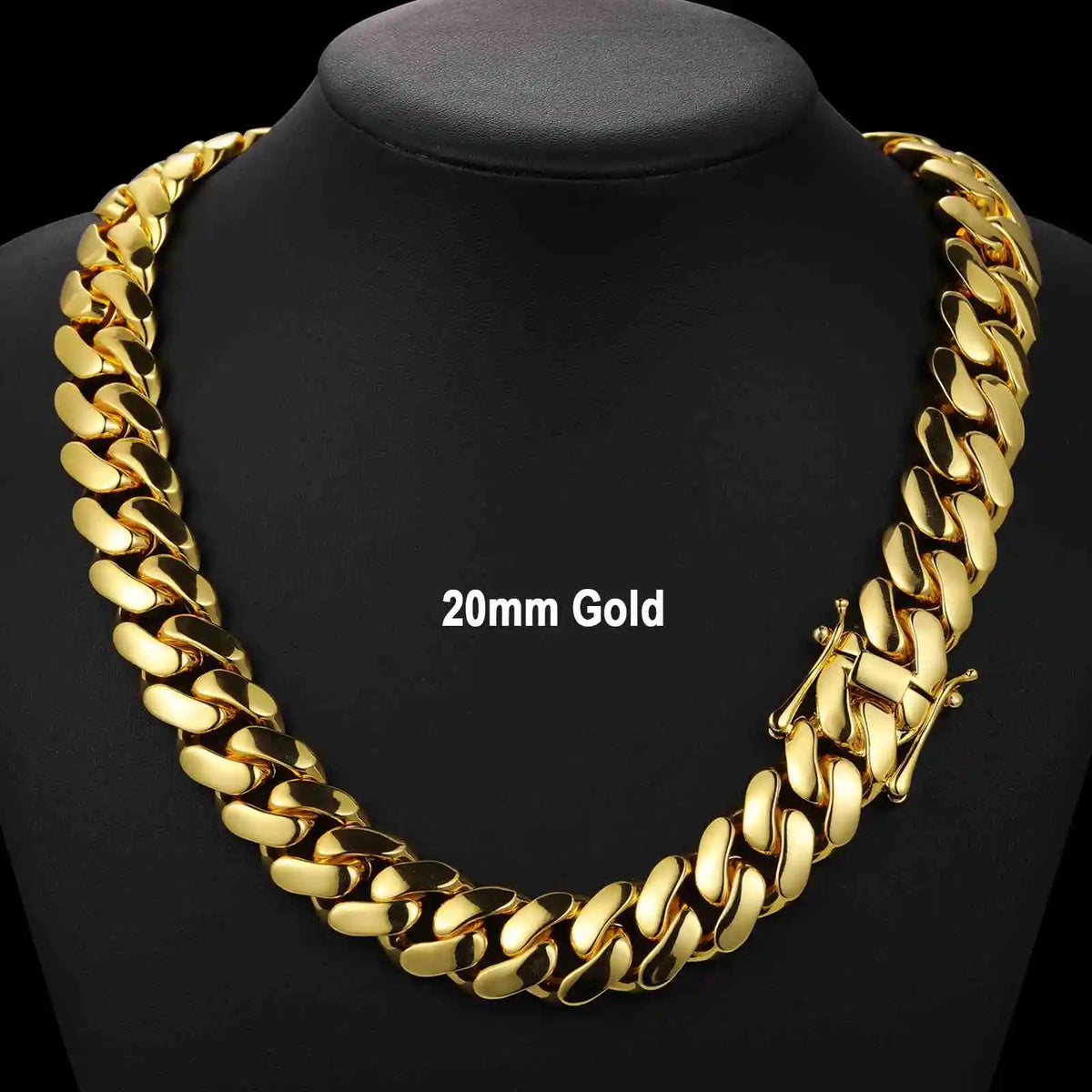 Collar de cadena cubana Miami de lujo estilo hip hop, eslabones de 10mm-22mm de plata de ley 925 maciza con diamantes de moissanita tipo "iced out" y cierre de hebilla