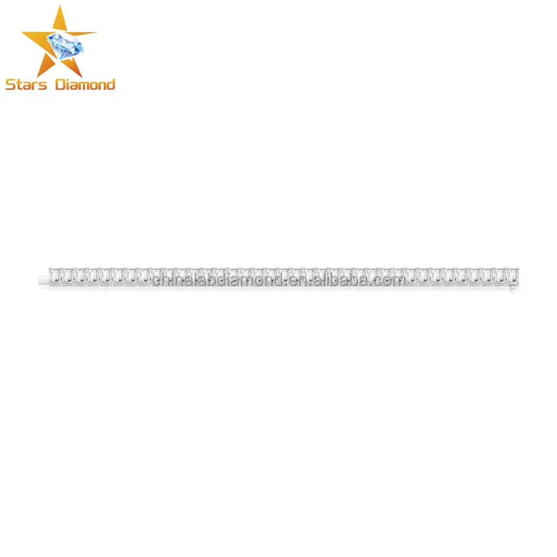 Pulsera de tenis al por mayor de 18K oro blanco con diamantes de laboratorio talla brillante VVS de 15.76ct CVD HPHT, pulsera clásica para mujer