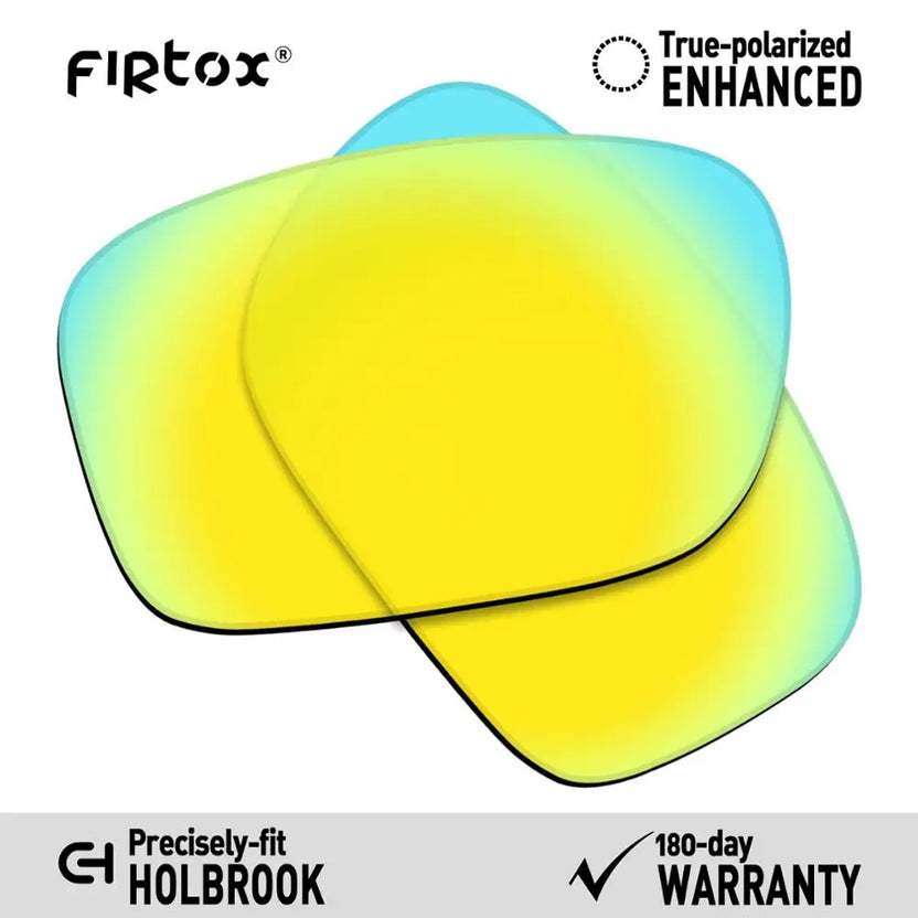 Firtox True UV400 polariserade ersättningslinser för Oakley Holbrook OO9102-solglasögon (endast kompatibla linser) - flera färger