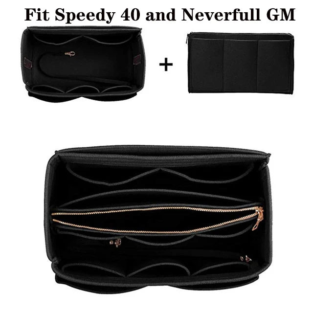 Make Up Organizer Insert Bag for Handbag, Travel Inner Purse Portable Cosmetic Bag, Fit Cosmetic Bags Fit Speedy Neverfull